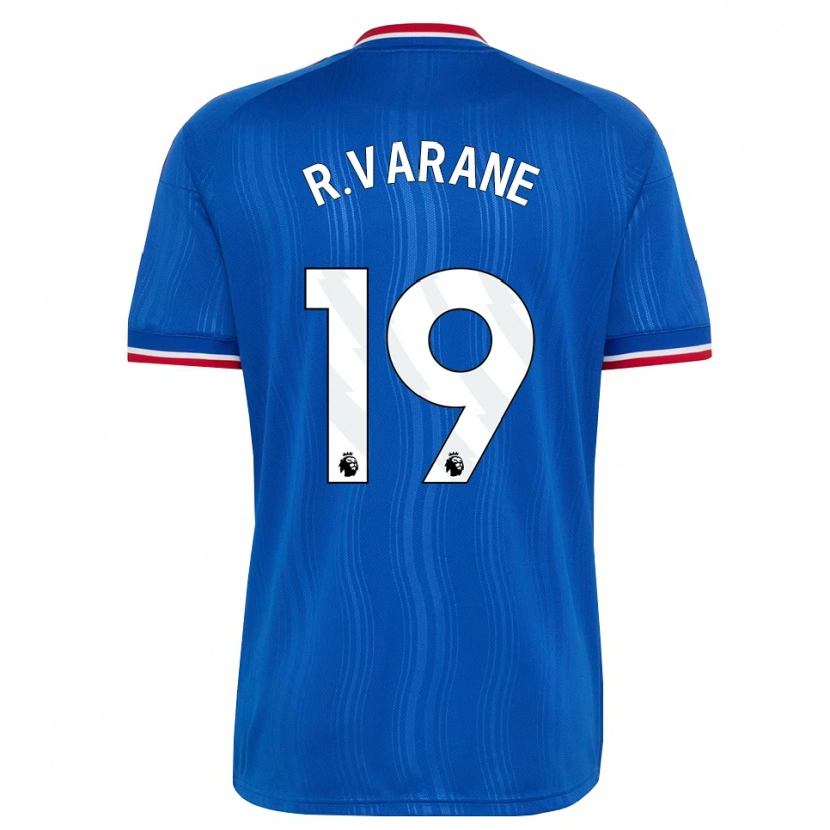 Danxen Mænd Raphael Varane #19 Blå Hvid Rød Udebane Spillertrøjer 2026/27 Trøje T-Shirt