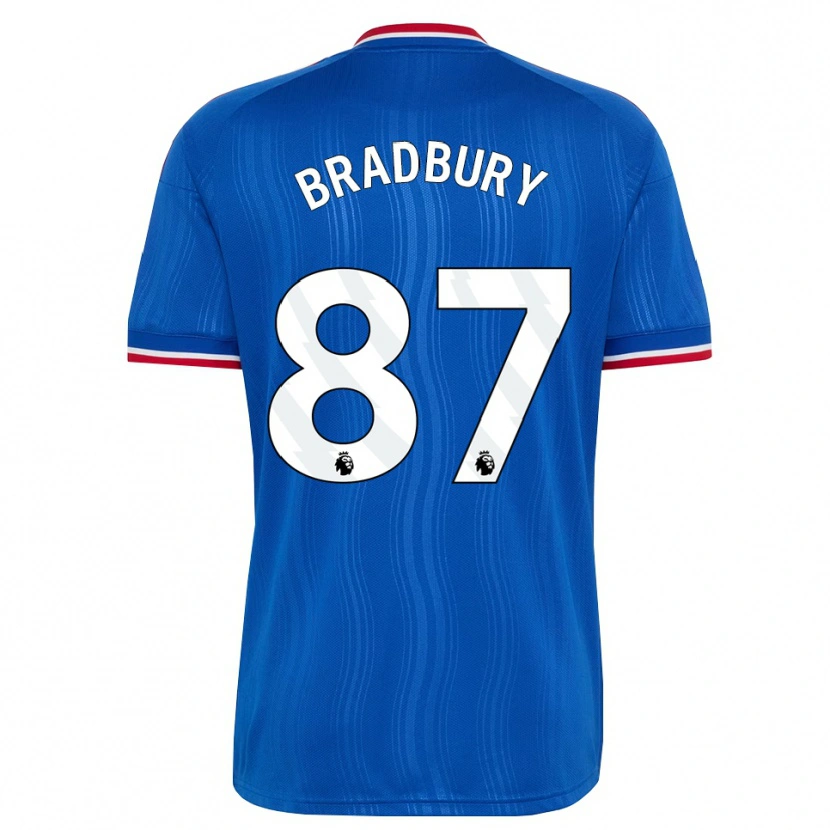 Danxen Mænd Louie Bradbury #87 Blå Hvid Rød Udebane Spillertrøjer 2026/27 Trøje T-Shirt