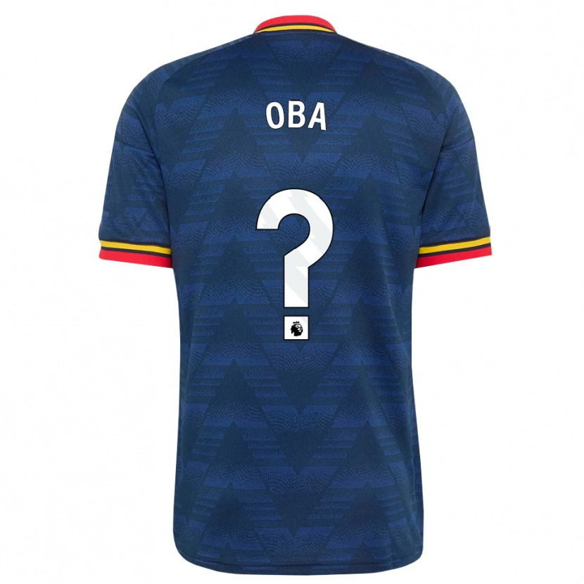 Danxen Mænd Jayden Oba #0 Midnatsblå Gul Rød Udebane Spillertrøjer 2026/27 Trøje T-Shirt