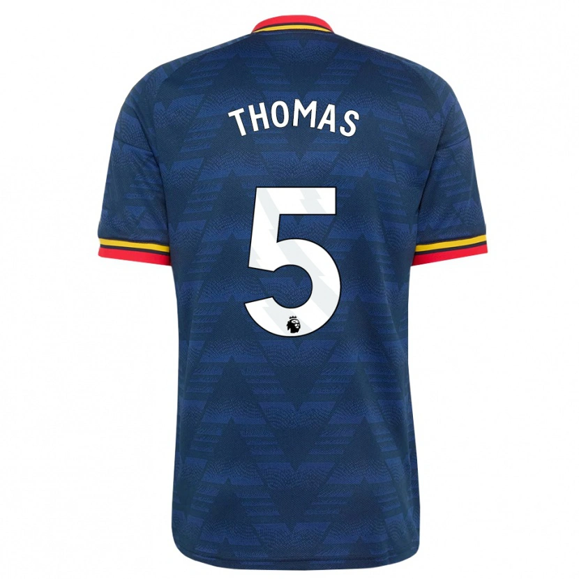 Danxen Mænd Thomas Partey #5 Midnatsblå Gul Rød Udebane Spillertrøjer 2026/27 Trøje T-Shirt