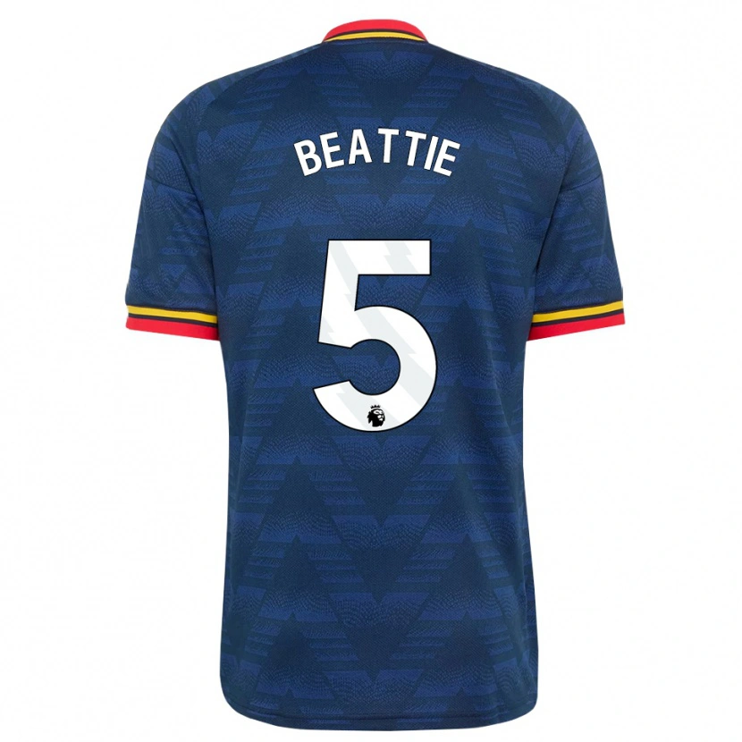 Danxen Mænd Jen Beattie #5 Midnatsblå Gul Rød Udebane Spillertrøjer 2026/27 Trøje T-Shirt