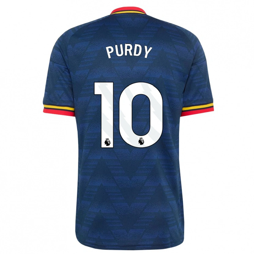 Danxen Mænd Charlie Purdy #10 Midnatsblå Gul Rød Udebane Spillertrøjer 2026/27 Trøje T-Shirt
