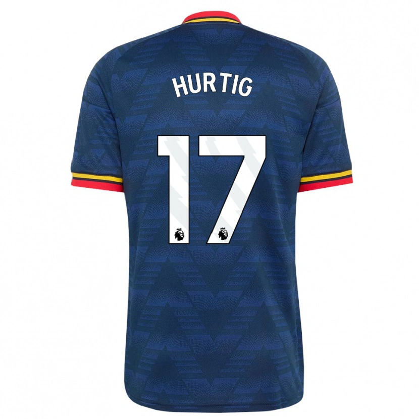 Danxen Mænd Lina Hurtig #17 Midnatsblå Gul Rød Udebane Spillertrøjer 2026/27 Trøje T-Shirt