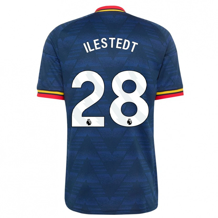 Danxen Mænd Amanda Ilestedt #28 Midnatsblå Gul Rød Udebane Spillertrøjer 2026/27 Trøje T-Shirt