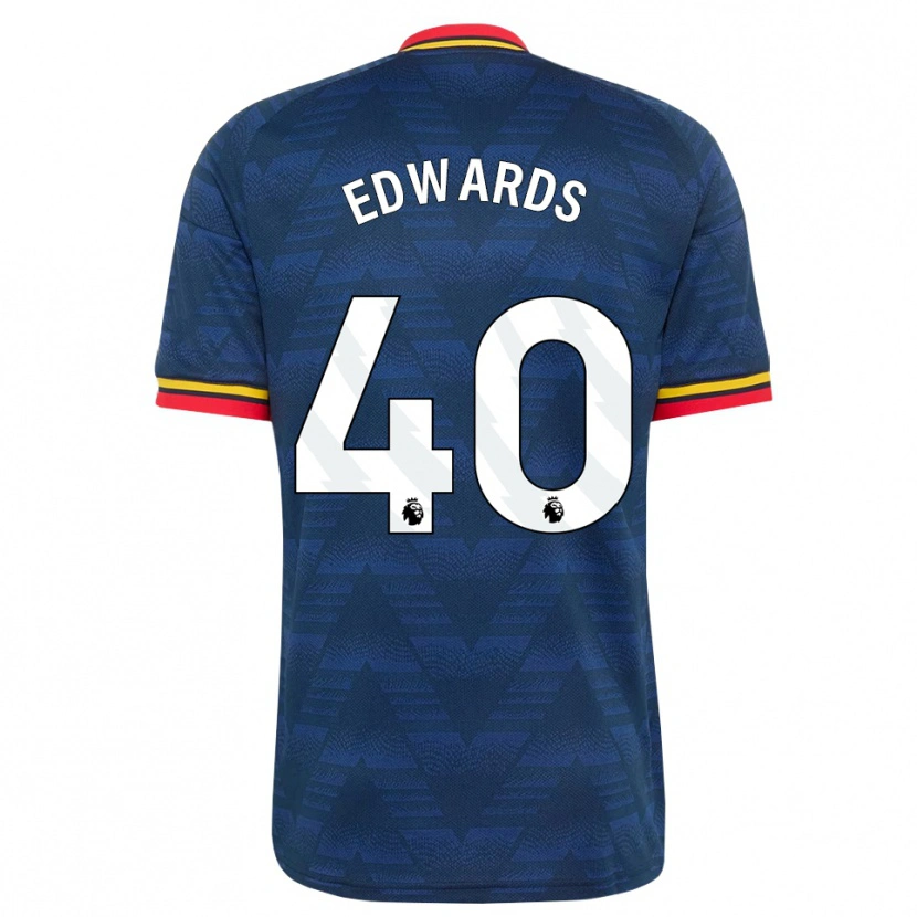 Danxen Mænd Khayon Edwards #40 Midnatsblå Gul Rød Udebane Spillertrøjer 2026/27 Trøje T-Shirt