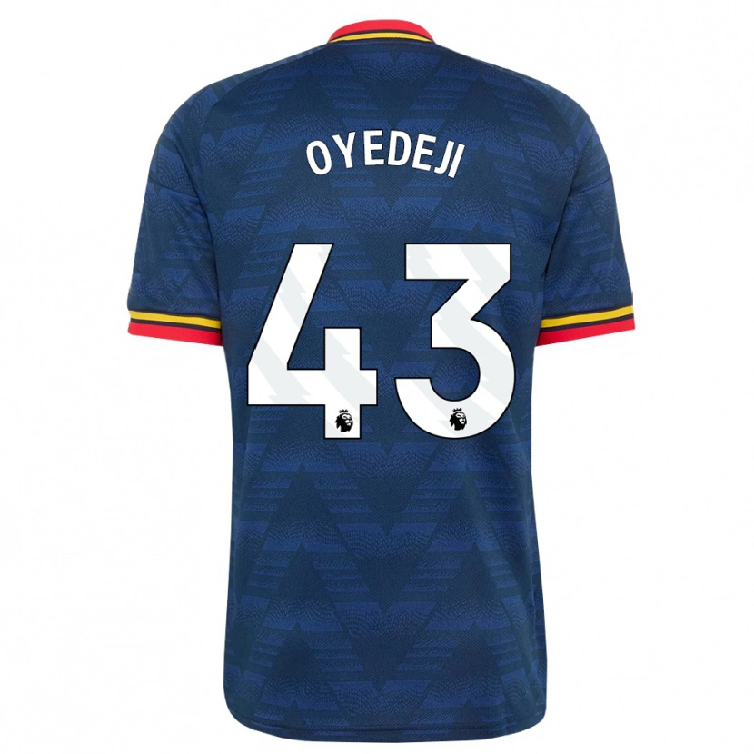 Danxen Mænd Nathan Butler Oyedeji #43 Midnatsblå Gul Rød Udebane Spillertrøjer 2026/27 Trøje T-Shirt