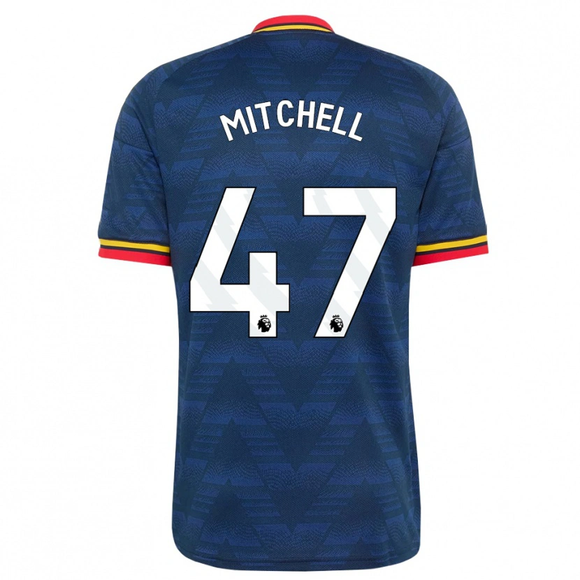 Danxen Mænd Remy Mitchell #47 Midnatsblå Gul Rød Udebane Spillertrøjer 2026/27 Trøje T-Shirt