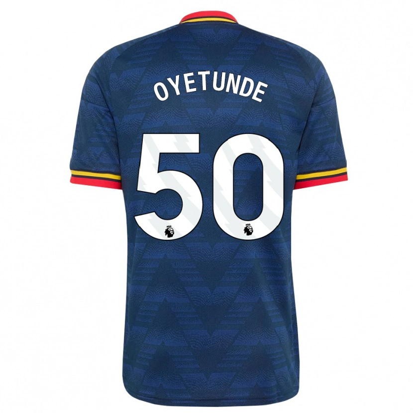 Danxen Mænd Daniel Oyetunde #50 Midnatsblå Gul Rød Udebane Spillertrøjer 2026/27 Trøje T-Shirt