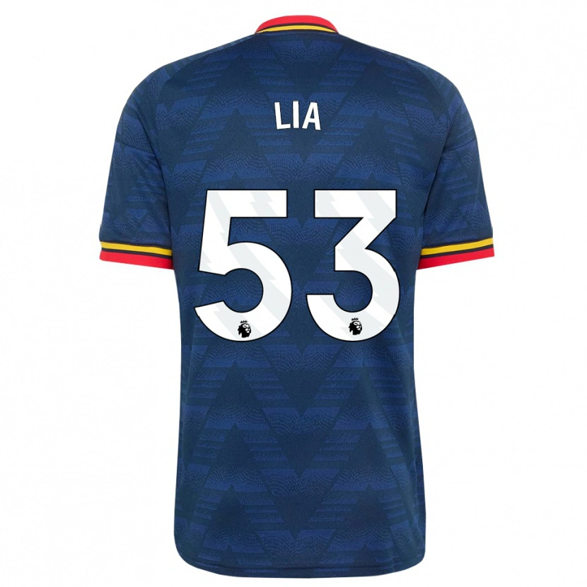 Danxen Mænd Vivienne Lia #53 Midnatsblå Gul Rød Udebane Spillertrøjer 2026/27 Trøje T-Shirt
