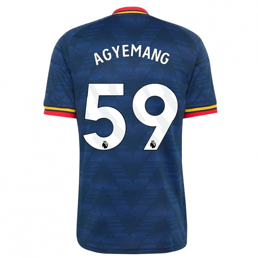 Danxen Mænd Michelle Agyemang #59 Midnatsblå Gul Rød Udebane Spillertrøjer 2026/27 Trøje T-Shirt