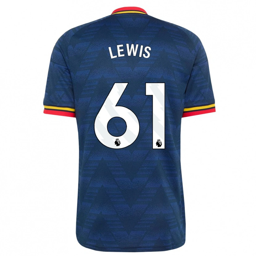 Danxen Mænd George Lewis #61 Midnatsblå Gul Rød Udebane Spillertrøjer 2026/27 Trøje T-Shirt