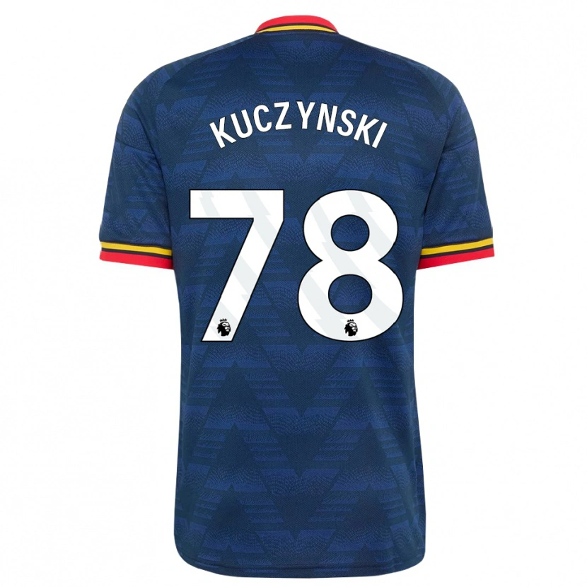 Danxen Mænd Max Kuczynski #78 Midnatsblå Gul Rød Udebane Spillertrøjer 2026/27 Trøje T-Shirt