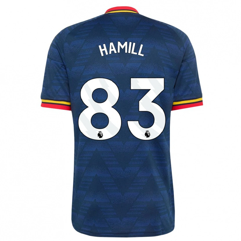 Danxen Mænd Callan Hamill #83 Midnatsblå Gul Rød Udebane Spillertrøjer 2026/27 Trøje T-Shirt