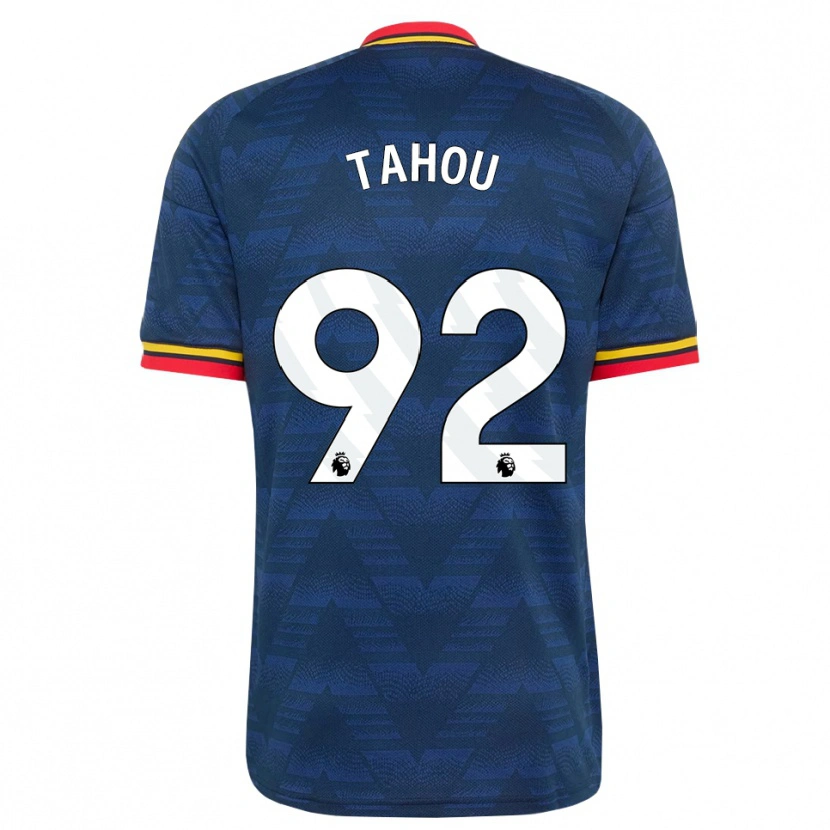 Danxen Mænd Joshua Tahou #92 Midnatsblå Gul Rød Udebane Spillertrøjer 2026/27 Trøje T-Shirt