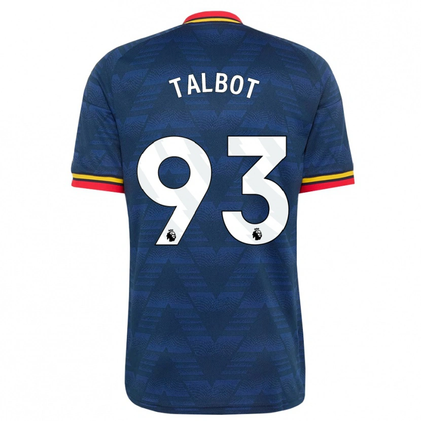 Danxen Mænd Jack Talbot #93 Midnatsblå Gul Rød Udebane Spillertrøjer 2026/27 Trøje T-Shirt