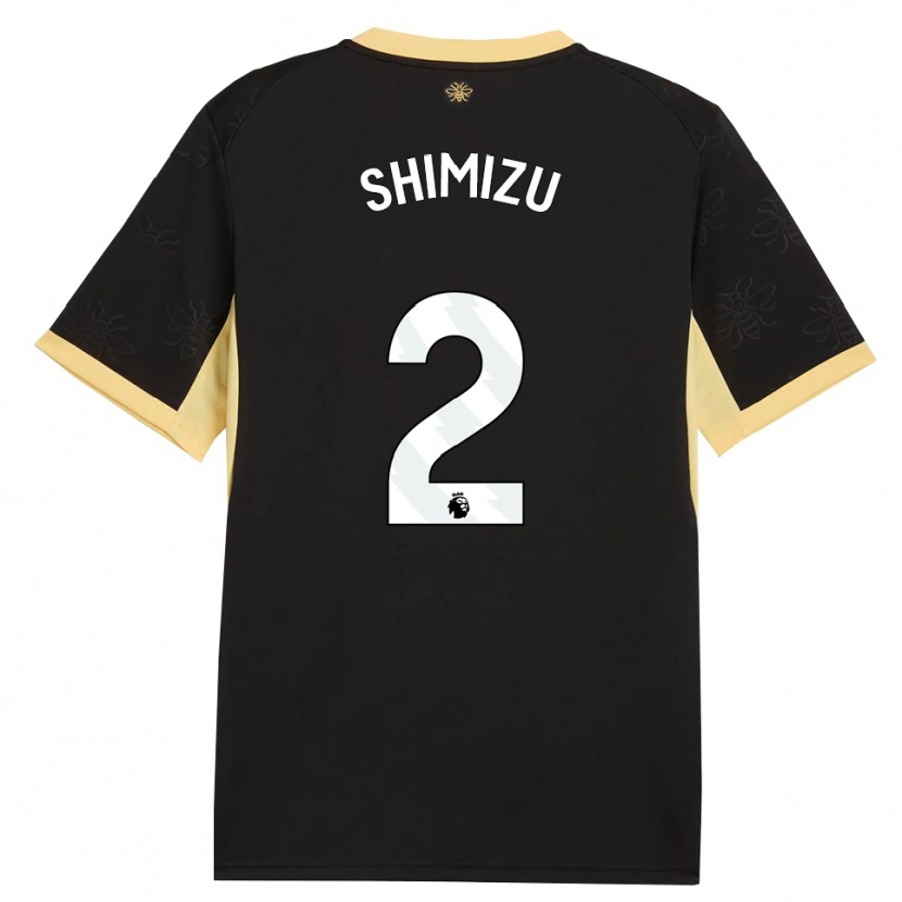 Danxen Mænd Risa Shimizu #2 Sort Gul Udebane Spillertrøjer 2026/27 Trøje T-Shirt
