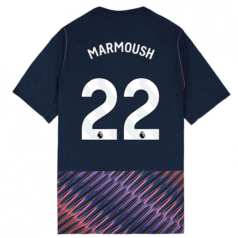 Danxen Mænd Omar Marmoush #22 Kongeblå Hvid Udebane Spillertrøjer 2026/27 Trøje T-Shirt