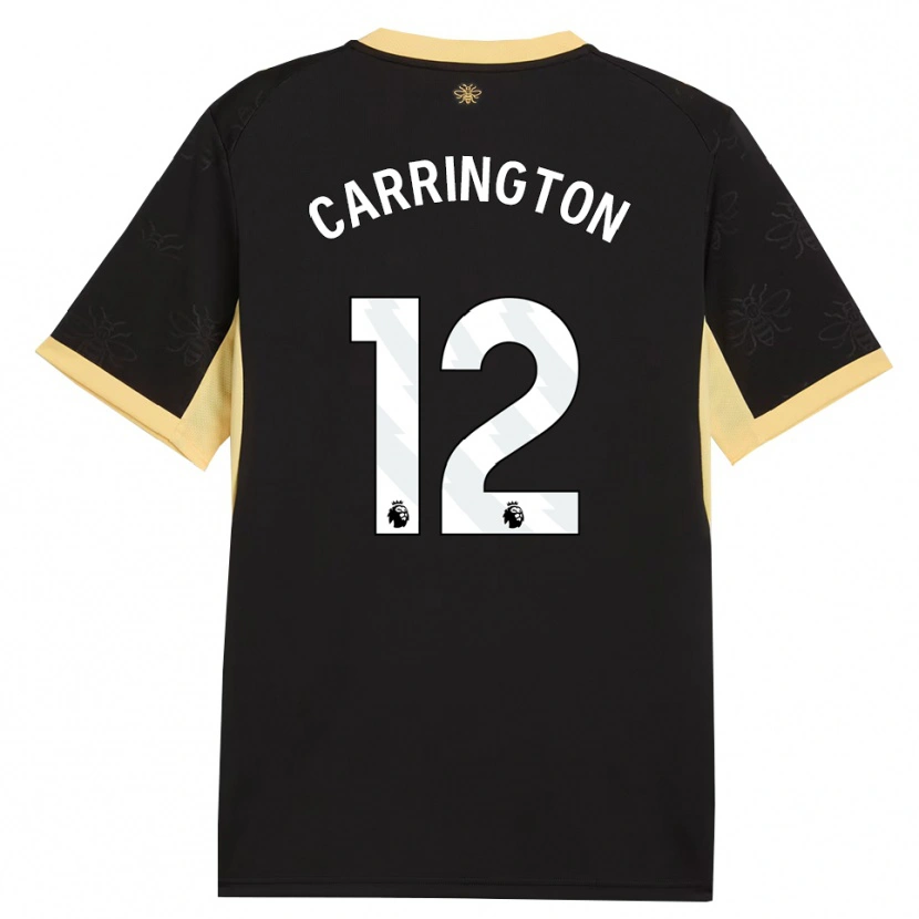 Danxen Mænd Theo Carrington #12 Sort Gul Udebane Spillertrøjer 2026/27 Trøje T-Shirt