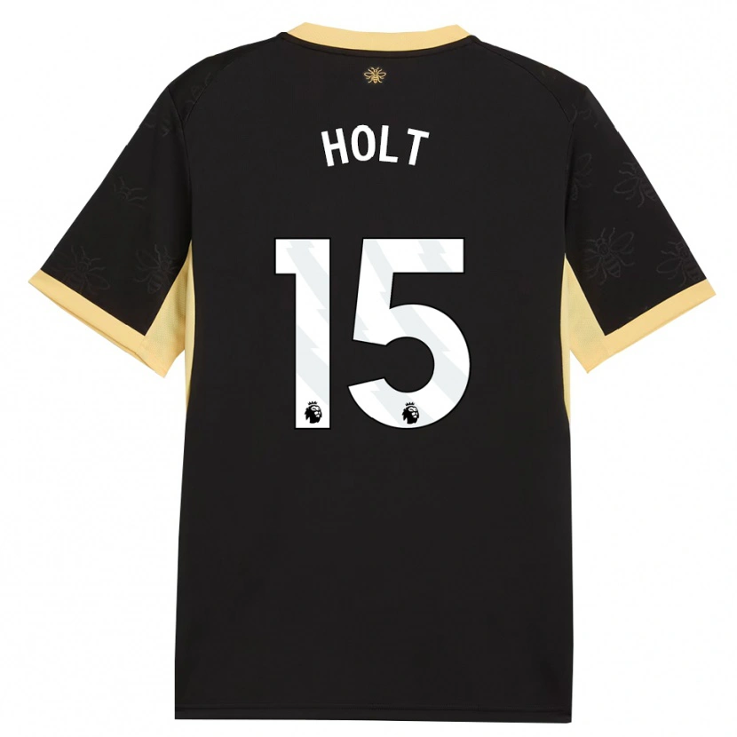 Danxen Mænd Charlie Holt #15 Sort Gul Udebane Spillertrøjer 2026/27 Trøje T-Shirt