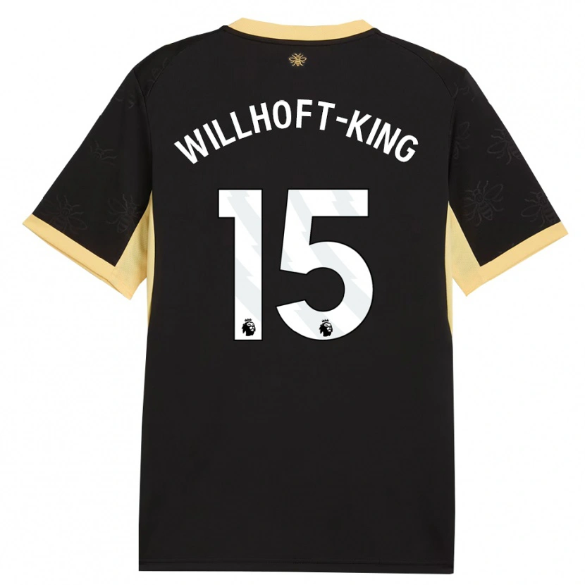 Danxen Mænd Han Willhoft-King #15 Sort Gul Udebane Spillertrøjer 2026/27 Trøje T-Shirt