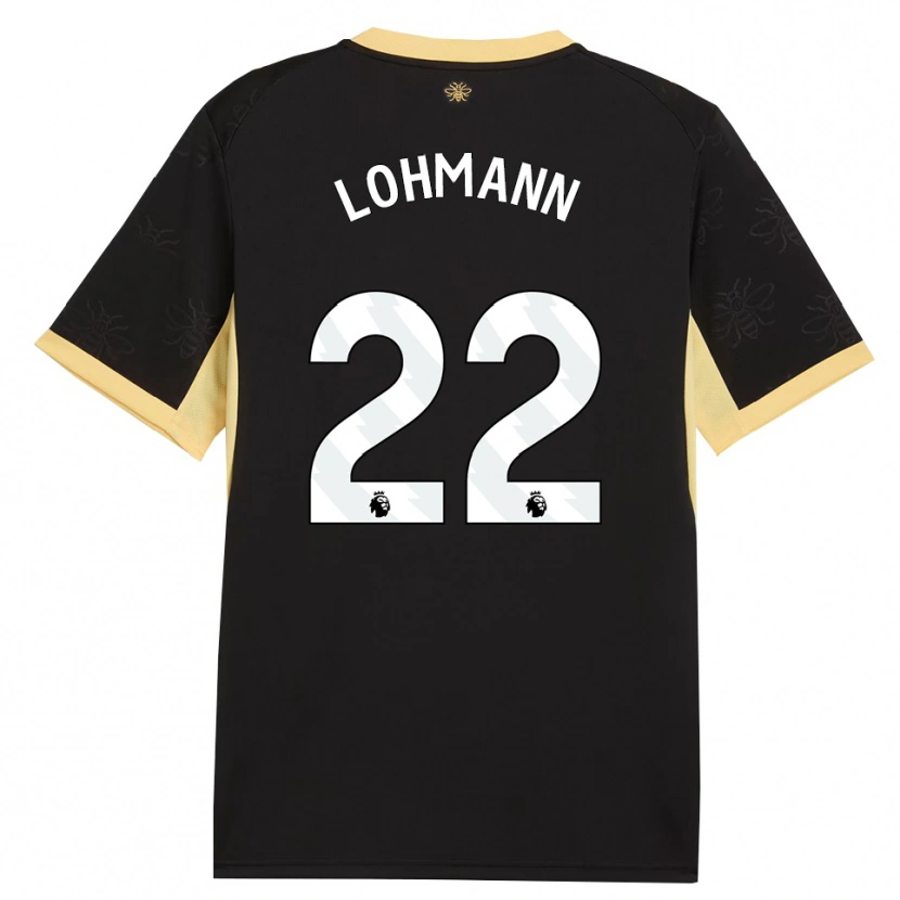 Danxen Mænd Sydney Lohmann #22 Sort Gul Udebane Spillertrøjer 2026/27 Trøje T-Shirt