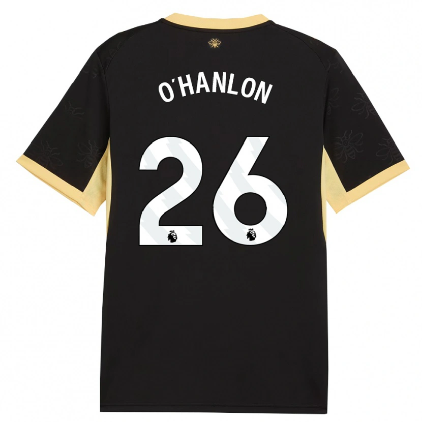 Danxen Mænd Tara O'hanlon #26 Sort Gul Udebane Spillertrøjer 2026/27 Trøje T-Shirt