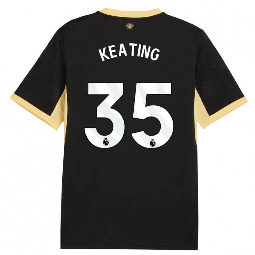 Danxen Mænd Khiara Keating #35 Sort Gul Udebane Spillertrøjer 2026/27 Trøje T-Shirt