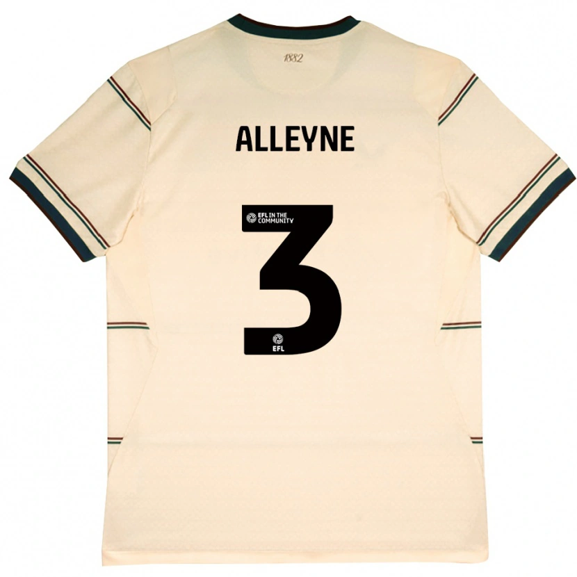 Danxen Mænd Max Alleyne #3 Beige Vinrød Udebane Spillertrøjer 2026/27 Trøje T-Shirt