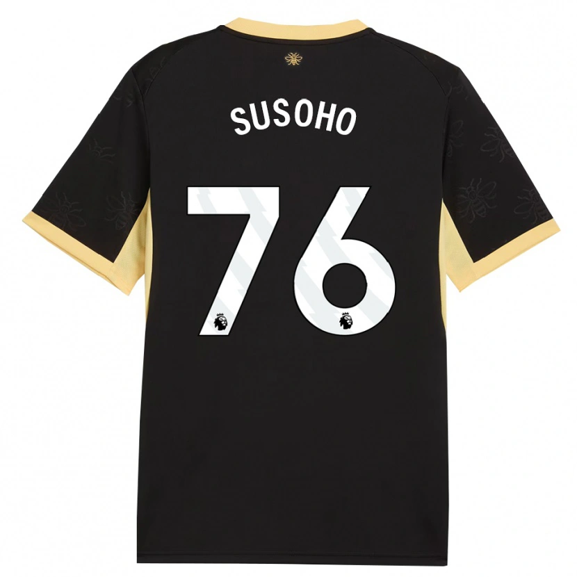 Danxen Mænd Mahamadou Susoho #76 Sort Gul Udebane Spillertrøjer 2026/27 Trøje T-Shirt