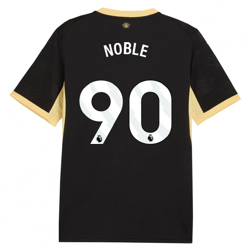 Danxen Mænd Kian Noble #90 Sort Gul Udebane Spillertrøjer 2026/27 Trøje T-Shirt