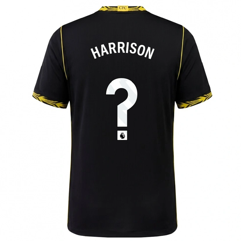 Danxen Mænd Sebastian Harrison #0 Sort Gul Udebane Spillertrøjer 2026/27 Trøje T-Shirt