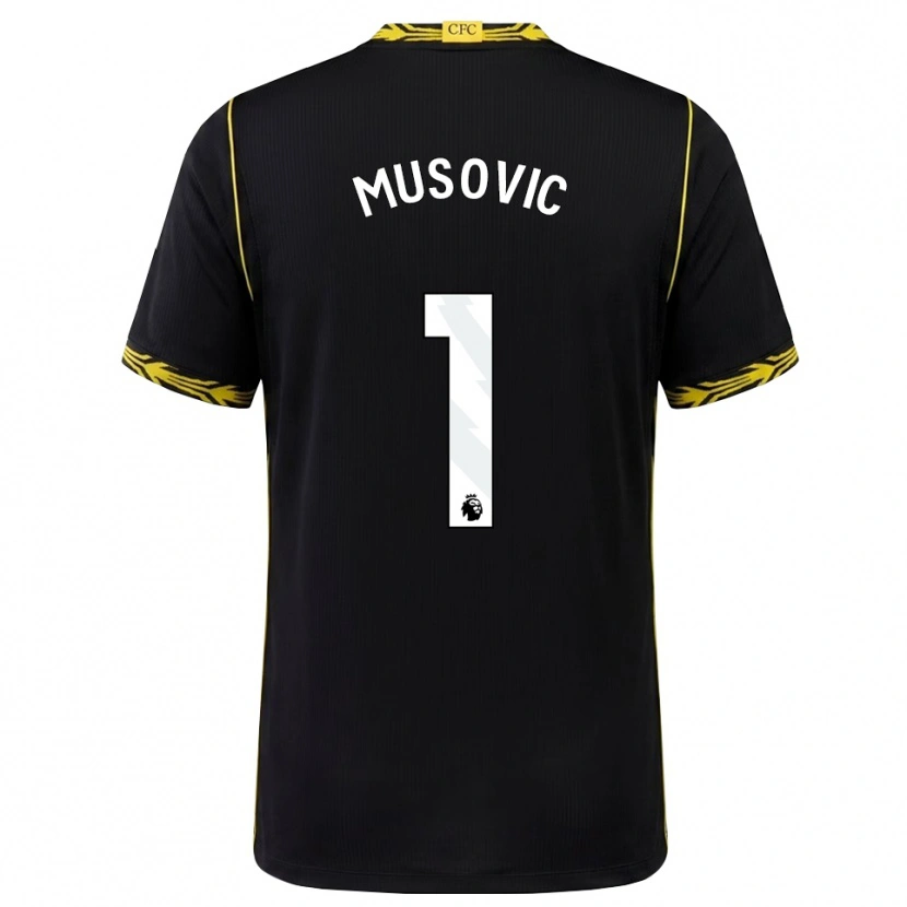 Danxen Mænd Zecira Musovic #1 Sort Gul Udebane Spillertrøjer 2026/27 Trøje T-Shirt