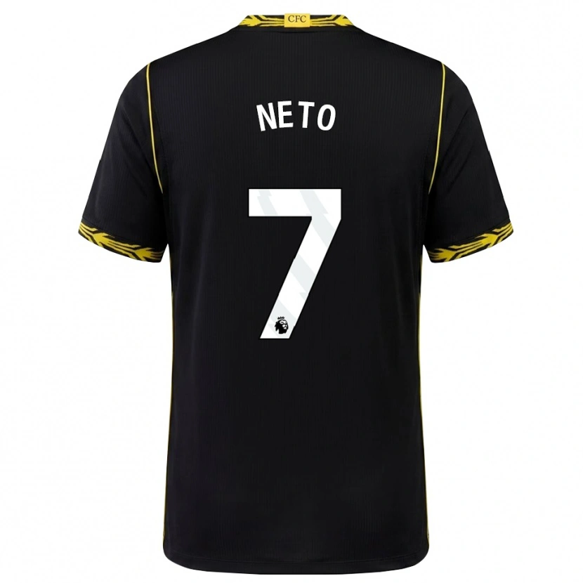 Danxen Mænd Pedro Neto #7 Sort Gul Udebane Spillertrøjer 2026/27 Trøje T-Shirt