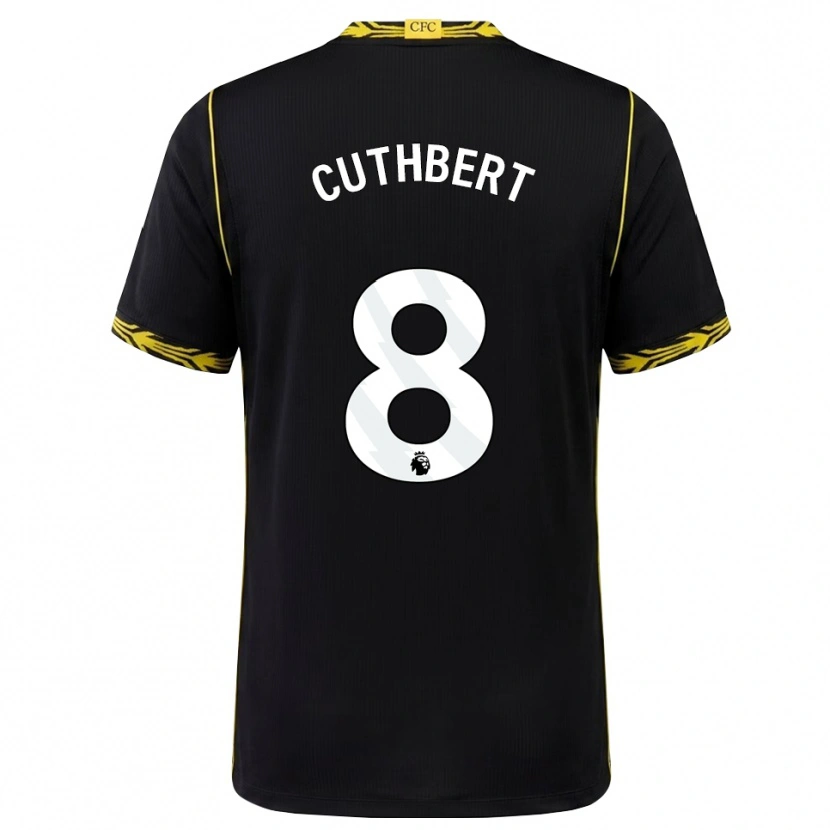 Danxen Mænd Erin Cuthbert #8 Sort Gul Udebane Spillertrøjer 2026/27 Trøje T-Shirt