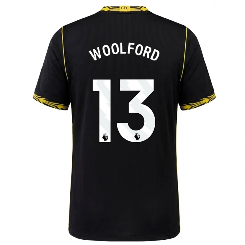 Danxen Mænd Aaron Woolford #13 Sort Gul Udebane Spillertrøjer 2026/27 Trøje T-Shirt