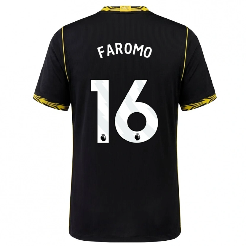 Danxen Mænd Trey Faromo #16 Sort Gul Udebane Spillertrøjer 2026/27 Trøje T-Shirt