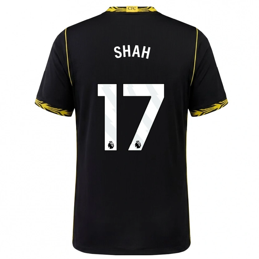 Danxen Mænd Bilal Shah-Berkouz #17 Sort Gul Udebane Spillertrøjer 2026/27 Trøje T-Shirt