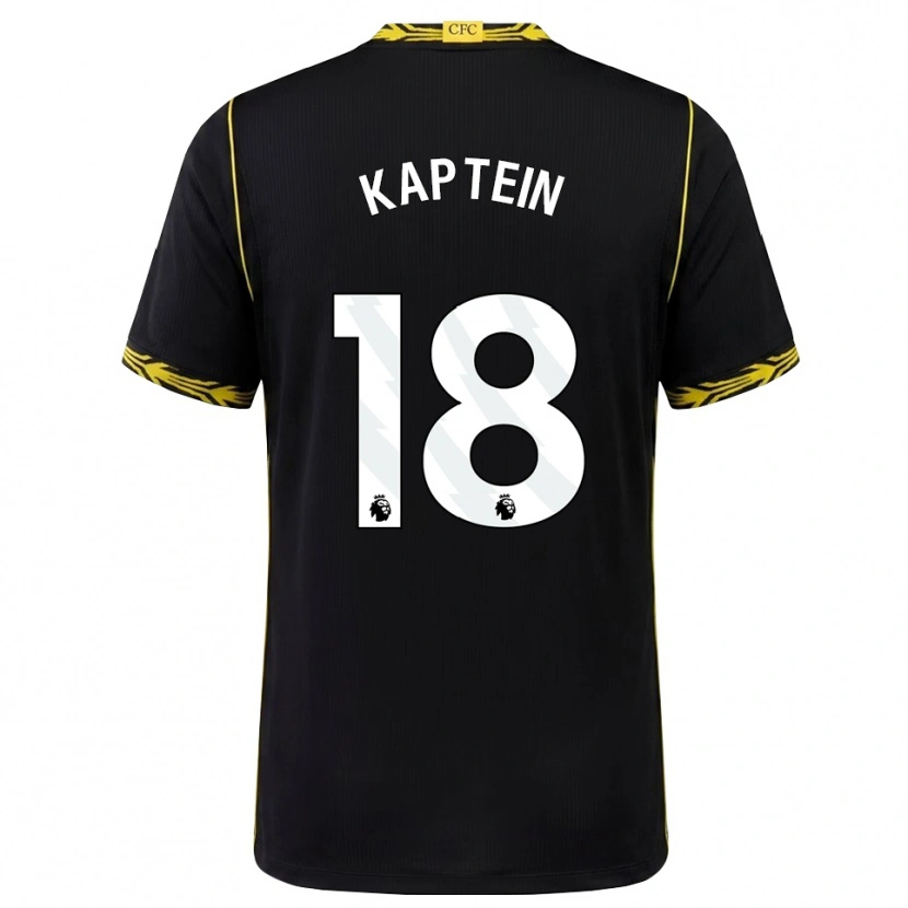 Danxen Mænd Wieke Kaptein #18 Sort Gul Udebane Spillertrøjer 2026/27 Trøje T-Shirt