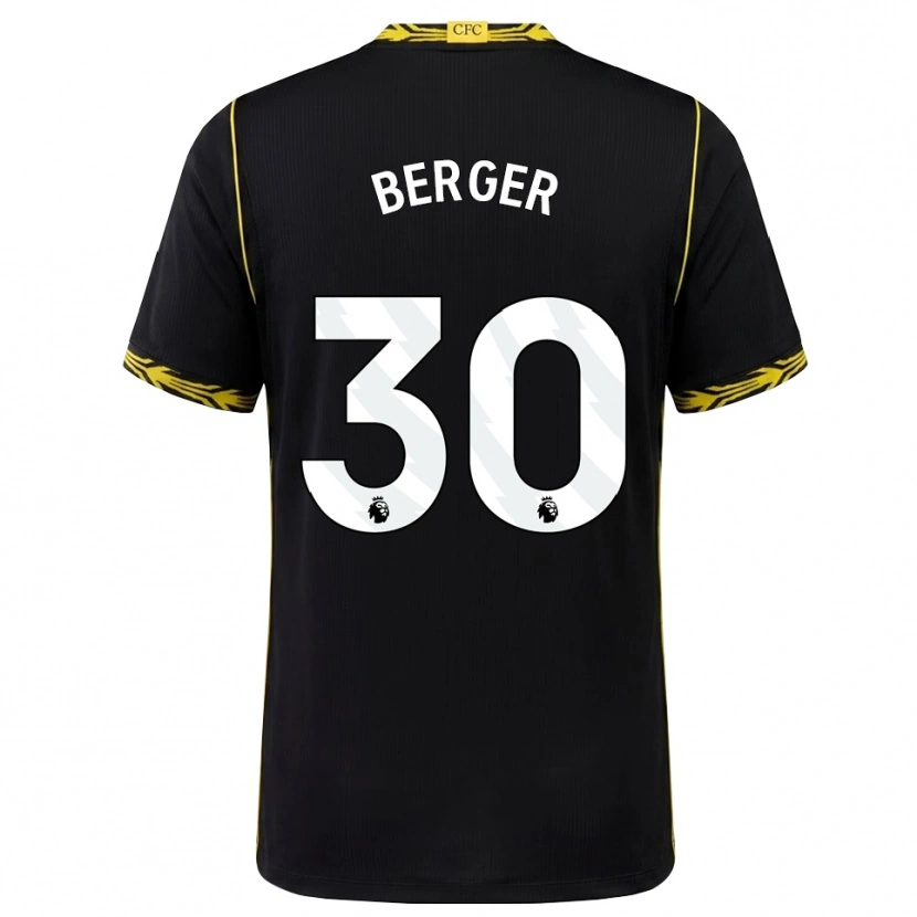 Danxen Mænd Ann-Katrin Berger #30 Sort Gul Udebane Spillertrøjer 2026/27 Trøje T-Shirt