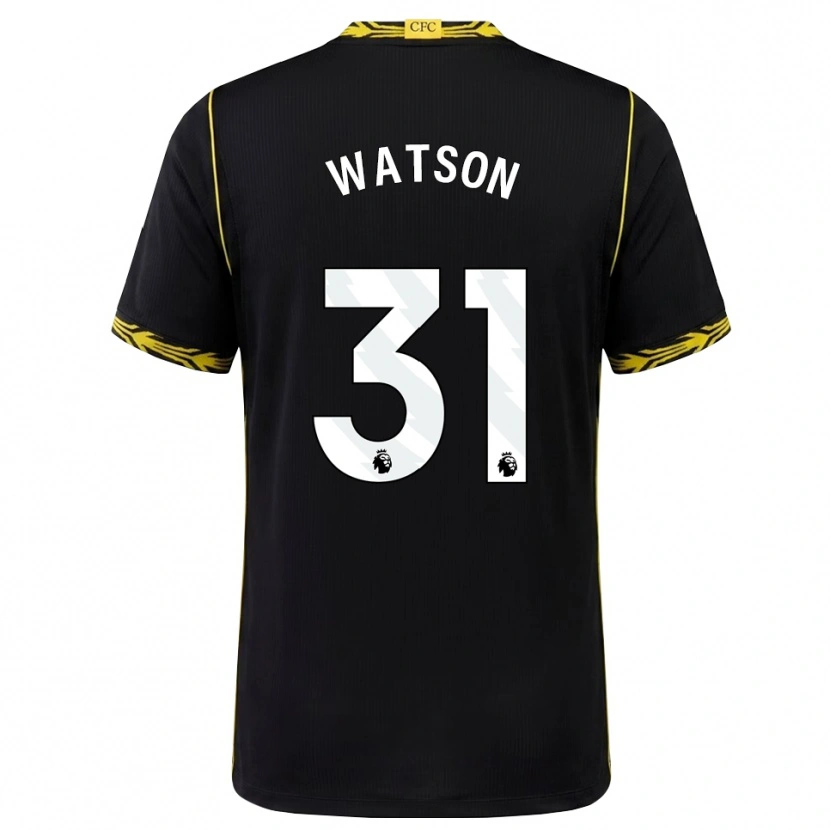 Danxen Mænd Reggie Watson #31 Sort Gul Udebane Spillertrøjer 2026/27 Trøje T-Shirt