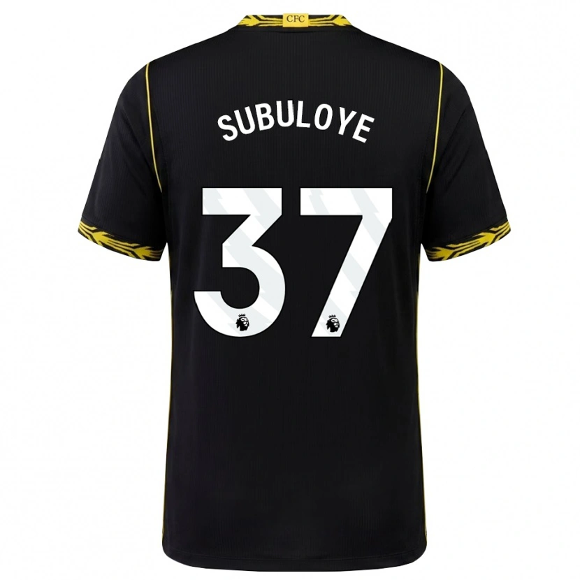 Danxen Mænd Olutayo Subuloye #37 Sort Gul Udebane Spillertrøjer 2026/27 Trøje T-Shirt