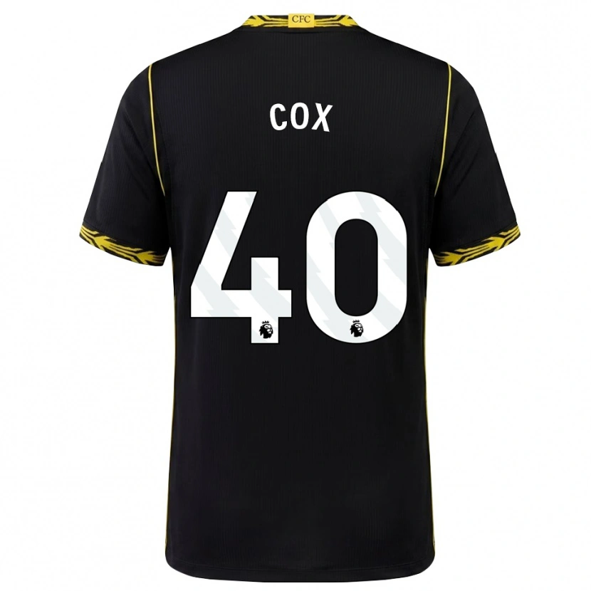 Danxen Mænd Katie Cox #40 Sort Gul Udebane Spillertrøjer 2026/27 Trøje T-Shirt