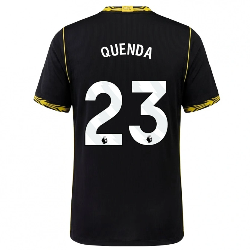 Danxen Mænd Geovany Quenda #23 Sort Gul Udebane Spillertrøjer 2026/27 Trøje T-Shirt