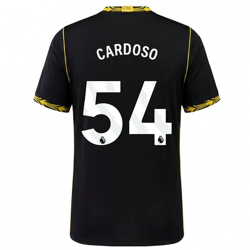 Danxen Mænd Leo Cardoso #54 Sort Gul Udebane Spillertrøjer 2026/27 Trøje T-Shirt