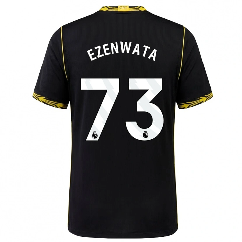 Danxen Mænd Chizaram Ezenwata #73 Sort Gul Udebane Spillertrøjer 2026/27 Trøje T-Shirt