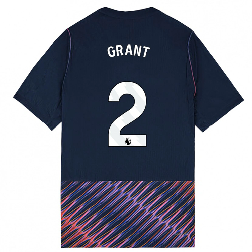 Danxen Mænd Charlotte Grant #2 Kongeblå Hvid Udebane Spillertrøjer 2026/27 Trøje T-Shirt
