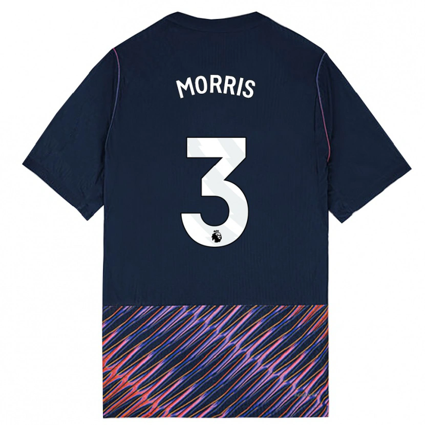 Danxen Mænd Ella Morris #3 Kongeblå Hvid Udebane Spillertrøjer 2026/27 Trøje T-Shirt