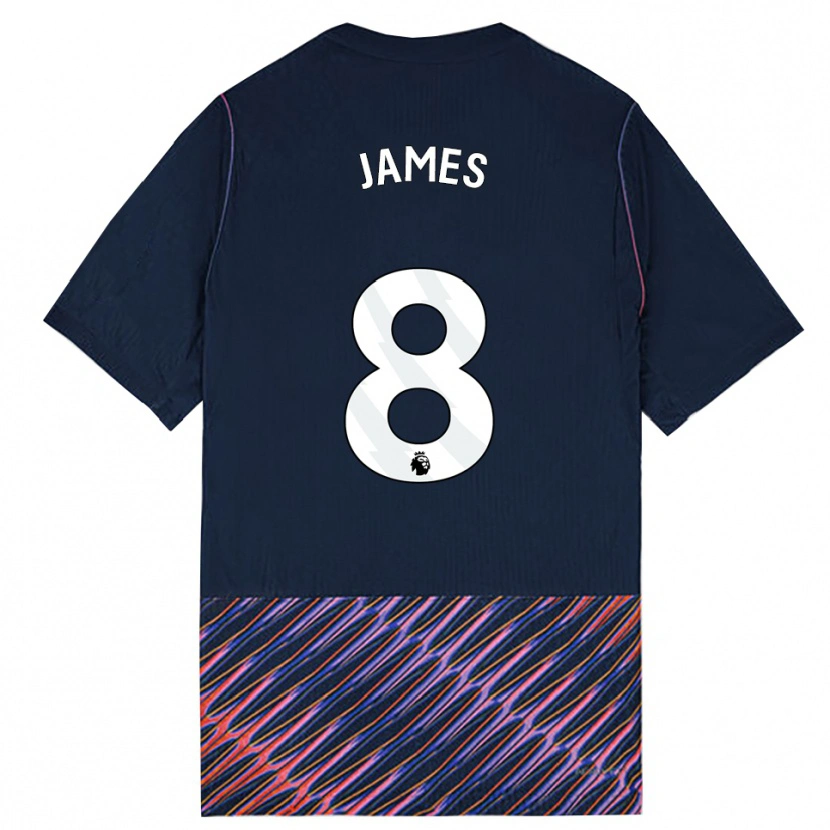 Danxen Mænd Angharad James #8 Kongeblå Hvid Udebane Spillertrøjer 2026/27 Trøje T-Shirt
