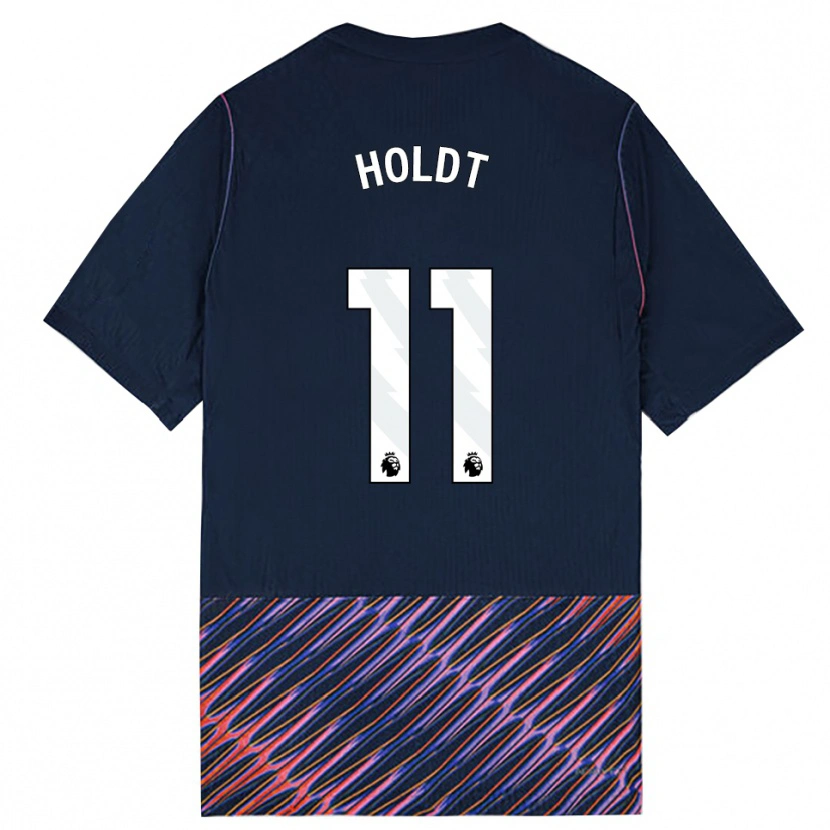 Danxen Mænd Olivia Holdt #11 Kongeblå Hvid Udebane Spillertrøjer 2026/27 Trøje T-Shirt
