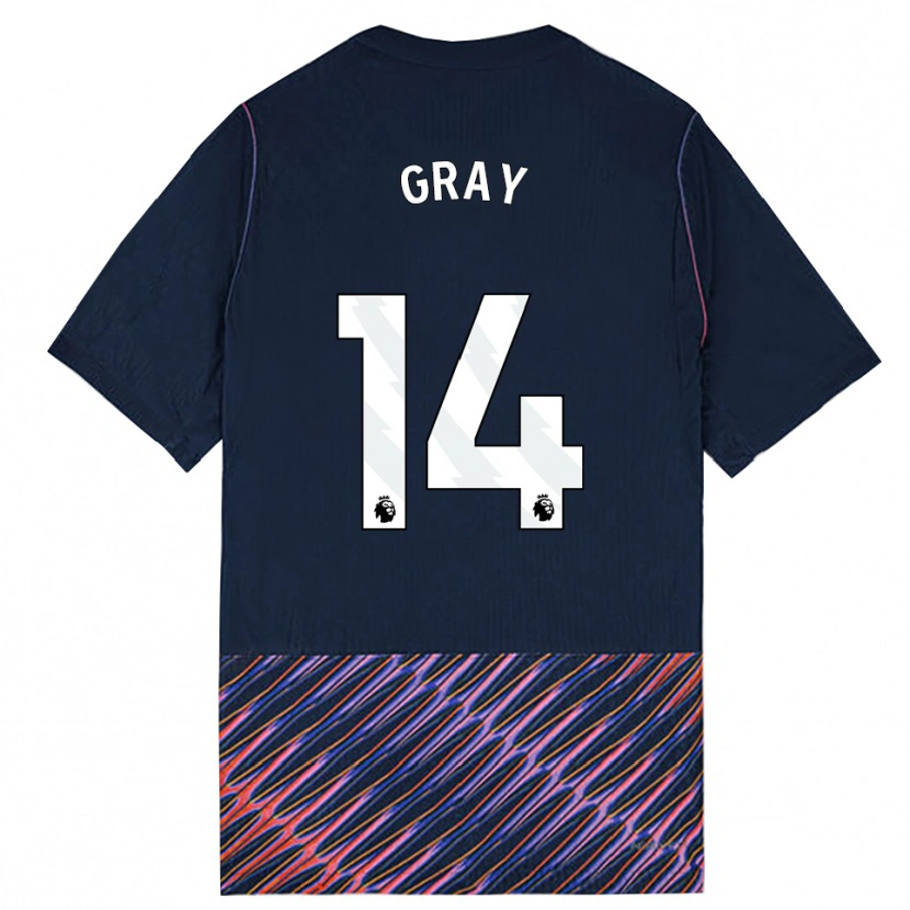 Danxen Mænd Archie Gray #14 Kongeblå Hvid Udebane Spillertrøjer 2026/27 Trøje T-Shirt